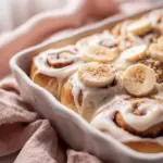 banana bread cinnamon rolls - featured image