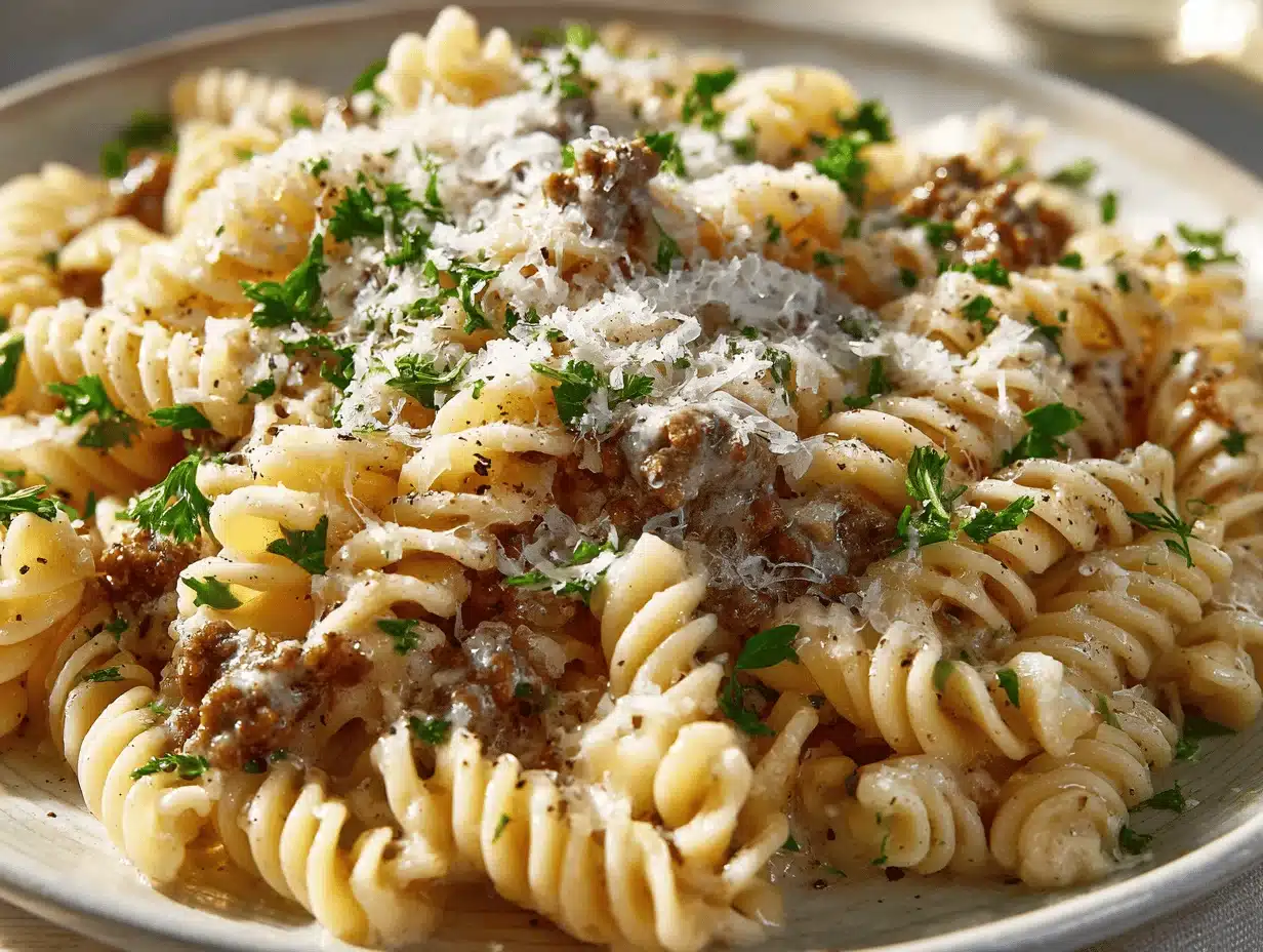 beef and rotini pasta - featured image