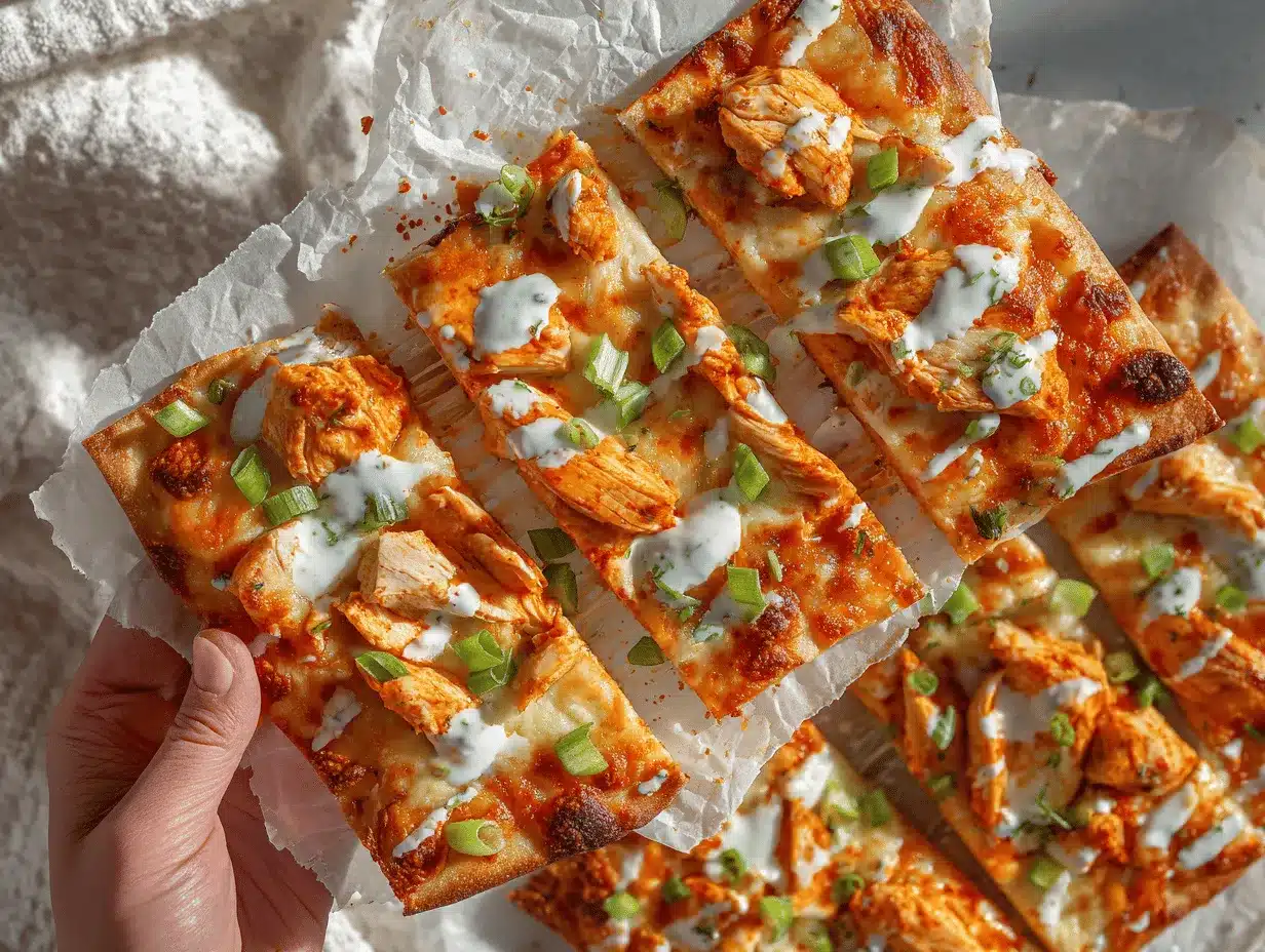 Buffalo Chicken Flatbread preparation steps