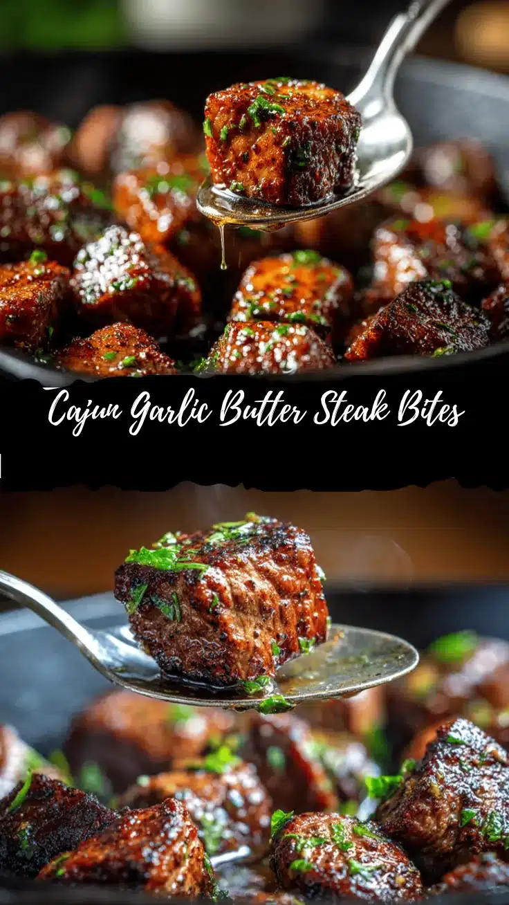 Cajun garlic butter steak bites recipe