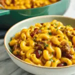 chili mac and cheese - featured image