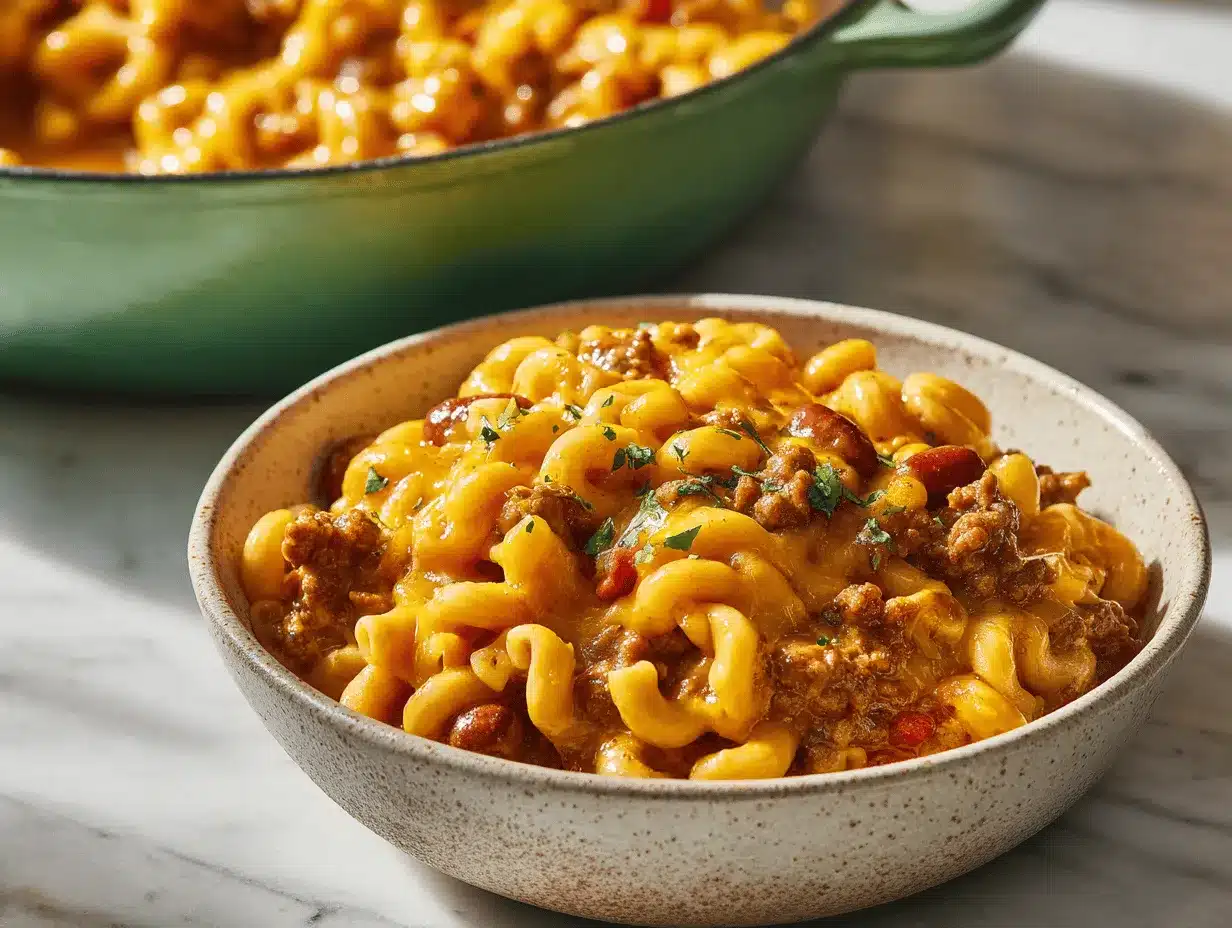 chili mac and cheese preparation steps