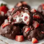 chocolate strawberry yogurt clusters - featured image