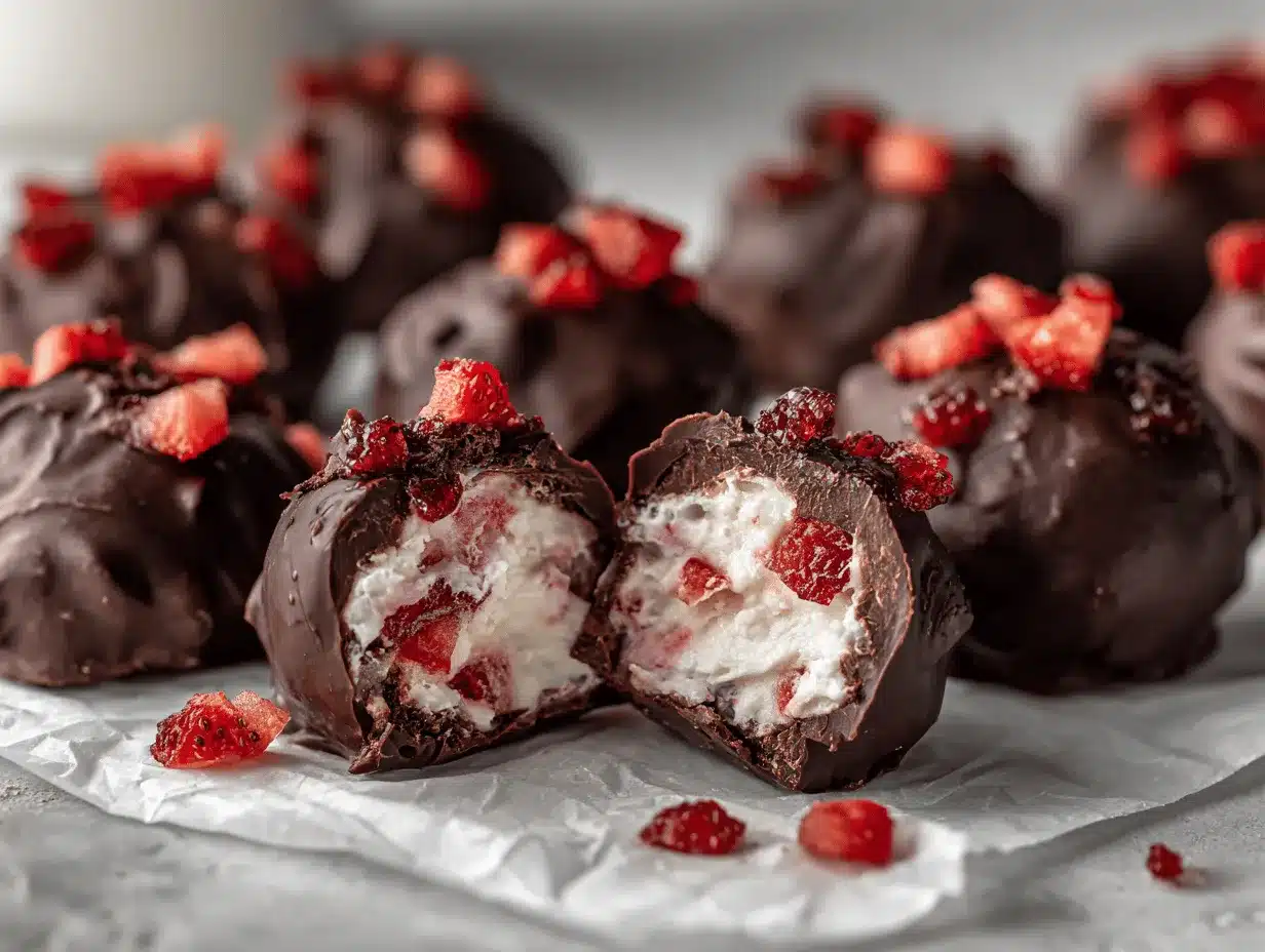 chocolate strawberry yogurt clusters preparation steps