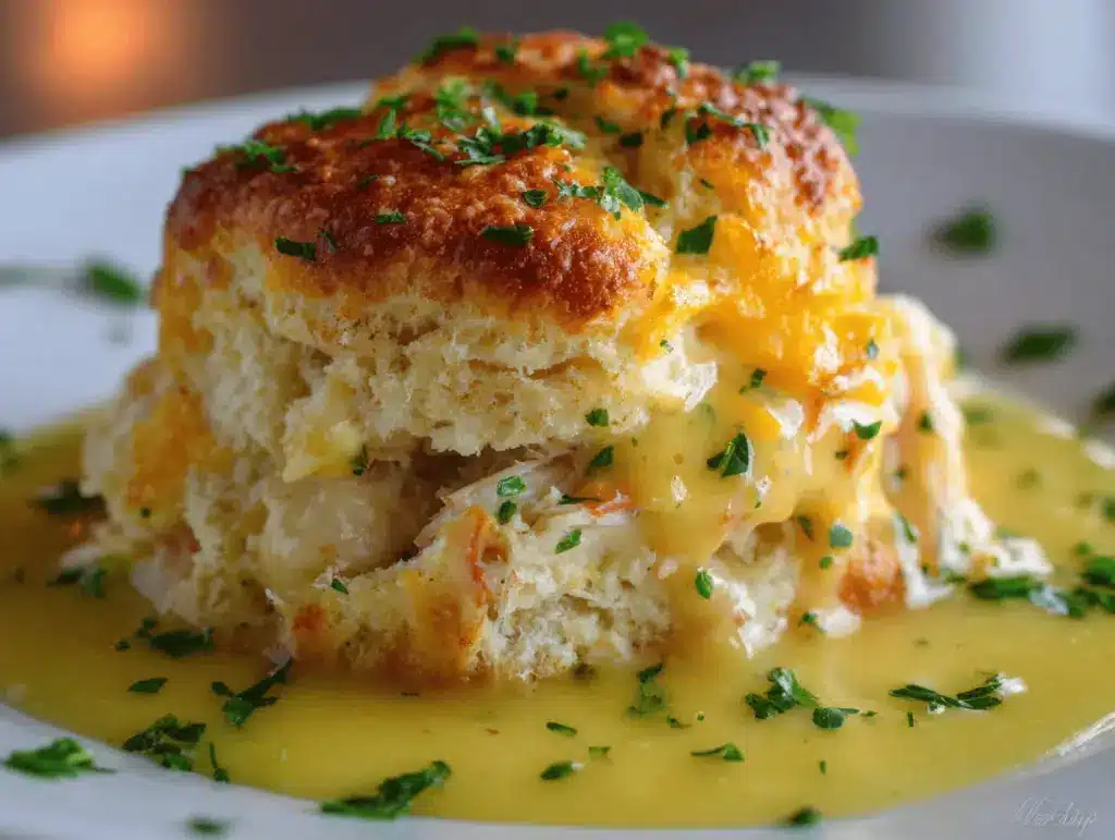 crab stuffed Cheddar Bay biscuits - featured image