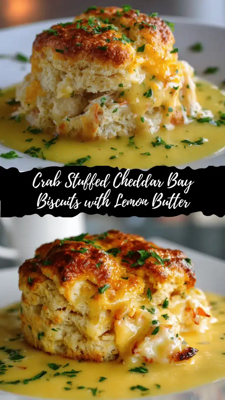 crab stuffed Cheddar Bay biscuits recipe