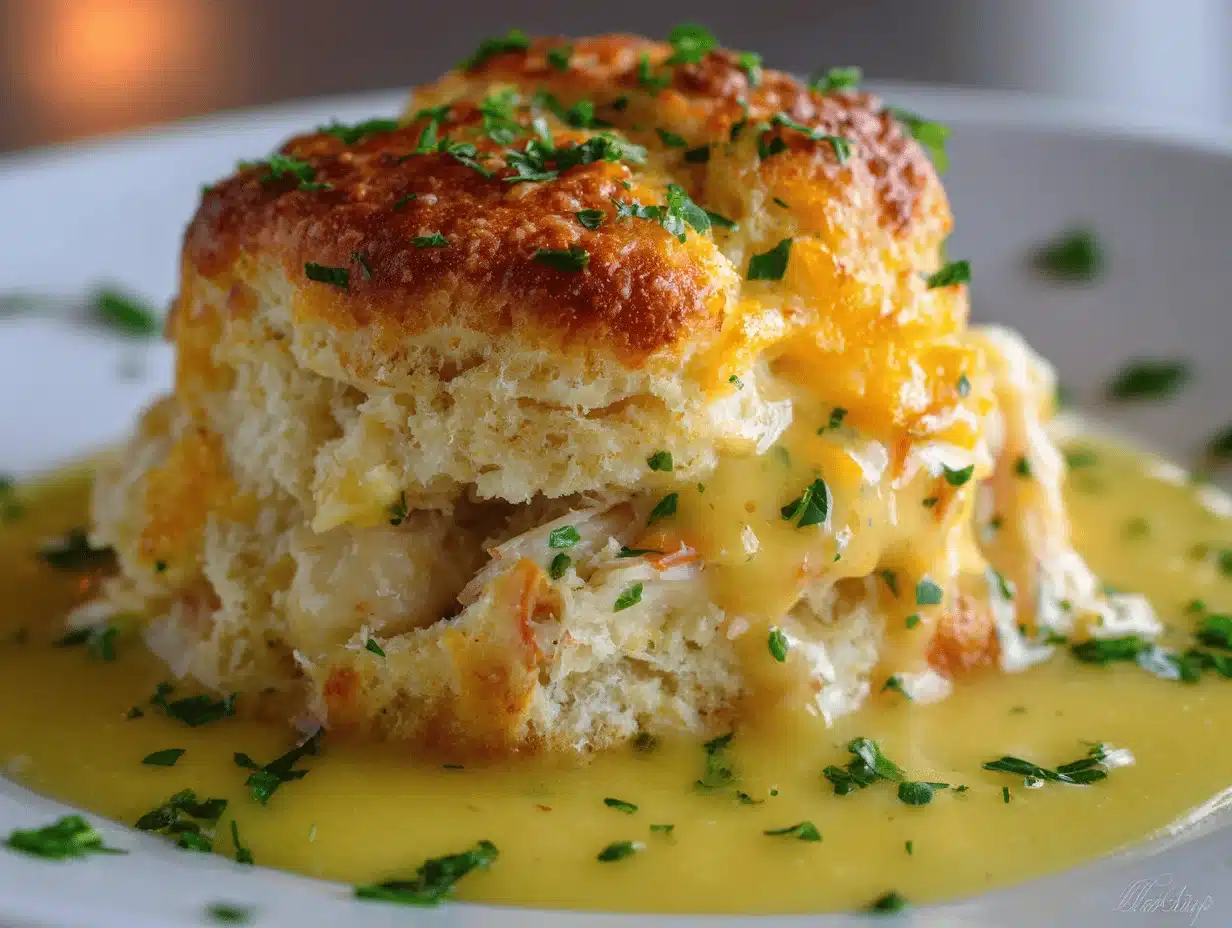 crab stuffed Cheddar Bay biscuits - featured image