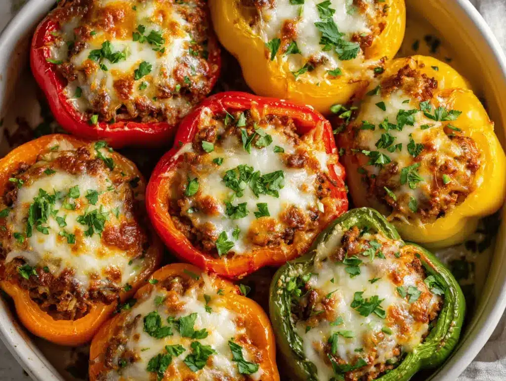 easy stuffed bell peppers - featured image