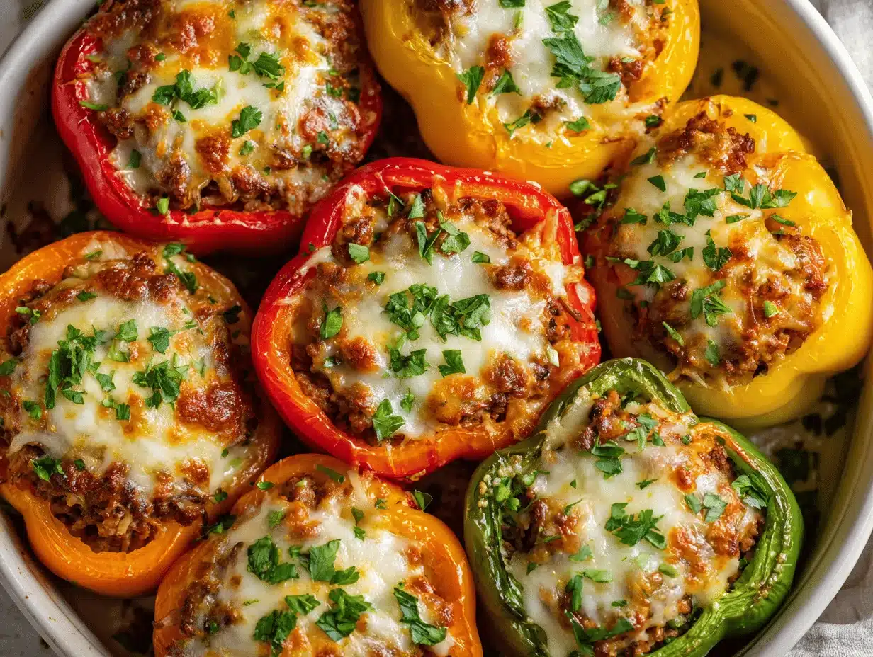 easy stuffed bell peppers - featured image