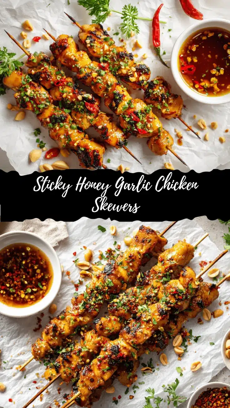 honey garlic chicken skewers recipe