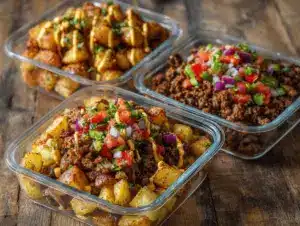 loaded potato taco bowl - featured image