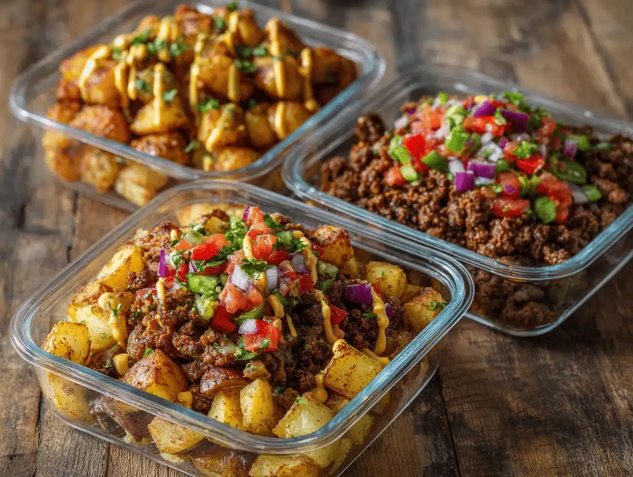 loaded potato taco bowl - featured image