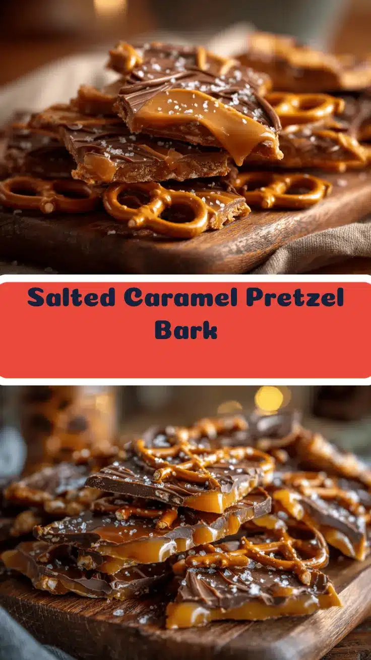 salted caramel pretzel bark recipe