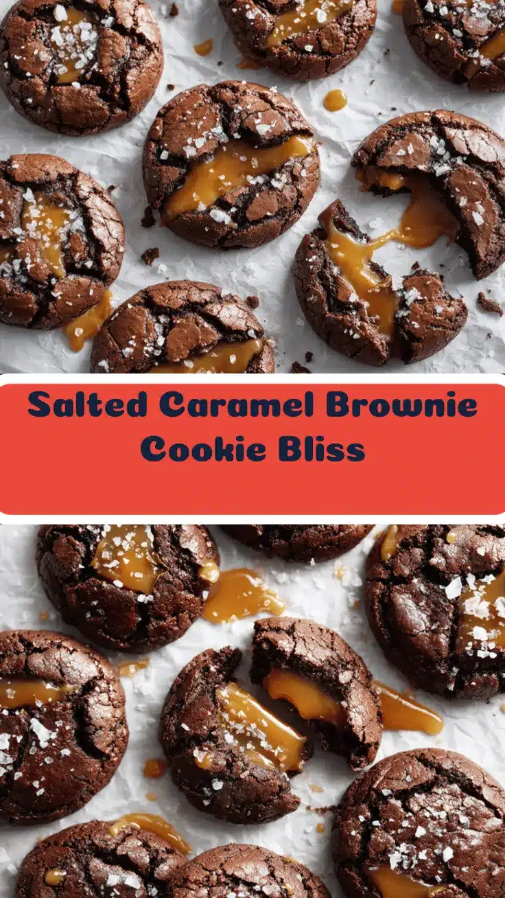 salted caramel stuffed brownie cookies recipe