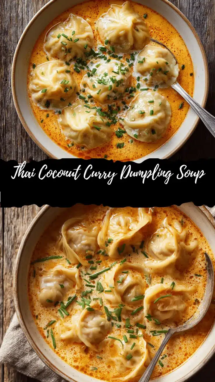 Thai coconut curry dumpling soup recipe